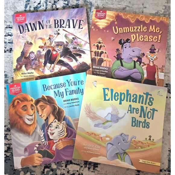 Brave Books Other - Brave Books Children’s Softcover Lot (4 Books) - Freedom Island Series